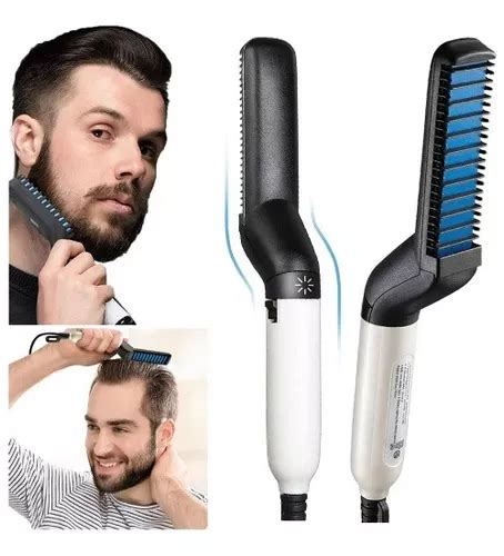 Prancha Pente Alisador Modelador P Barba E Cabelo Masculino