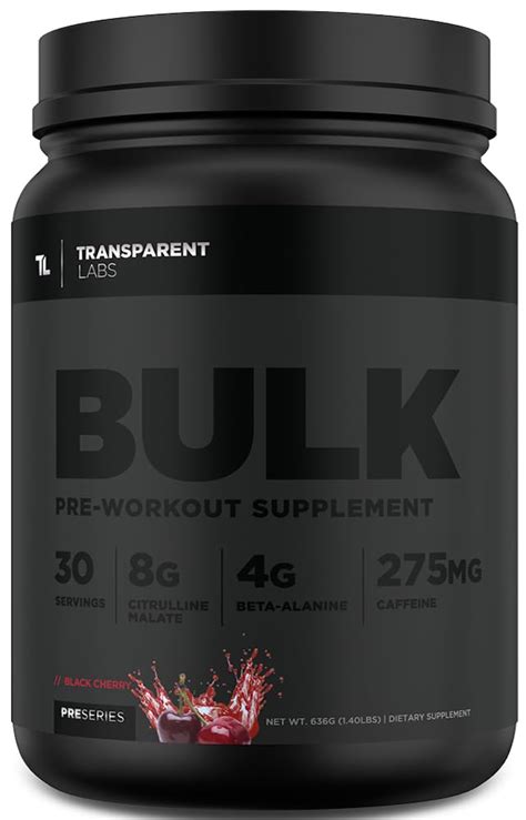 Snapklik Transparent Labs Bulk Black Pre Workout Clinically