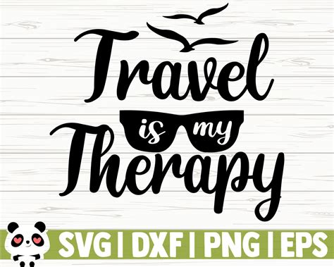 Travel Is My Therapy Svg Dxf File For Cricut And Silhouette