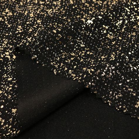 Metallic Silver Foil Knit Spandex Fabric For Clothes Dress Home Textile