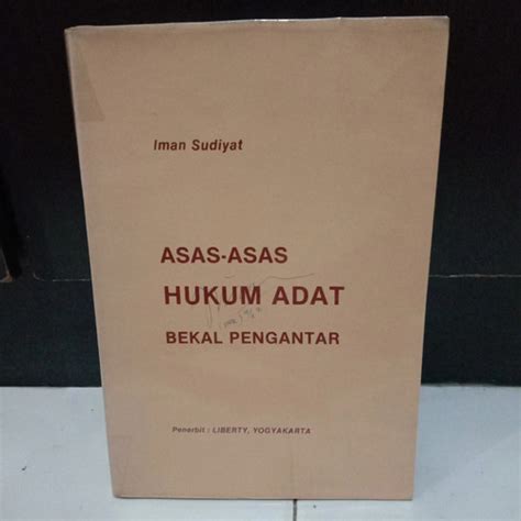 Jual BUKU ASAS ASAS HUKUM ADAT BEKAL PENGANTAR Jakarta Timur