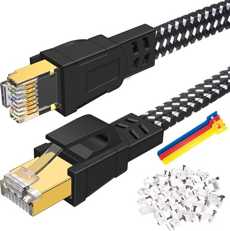 Cabo Ethernet Cat De Metros Cabo De Rede Plano De Nylon Tran Ado