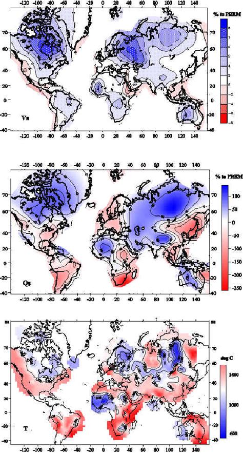 Map Of Shear Wave Velocity V S As Variation In To PREM Inverse