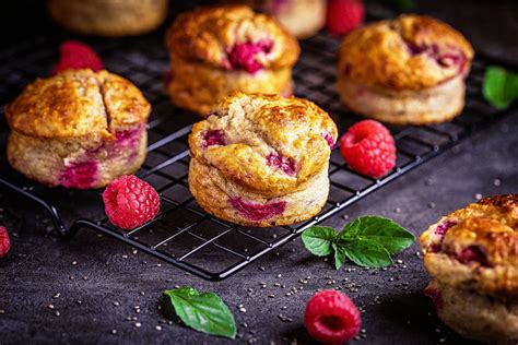 Himbeeren Quark Muffins Einfaches Rezept Kalorienreduziert