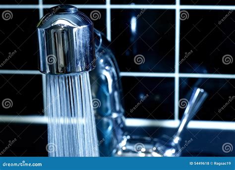 Faucet With Running Water Stock Photo Image Of Room Water