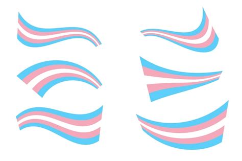 Transgender Trots Vlag Lichtblauw Roze En Wit Gestreepte Trots Vlag