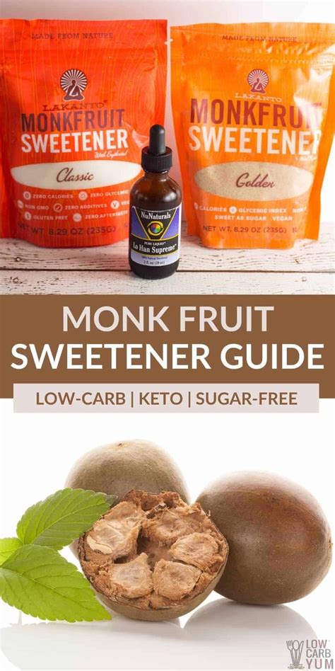 Monk Fruit Sweetener Low Carb Sugar Substitute Guide Recipes With Monk Fruit Sweetener