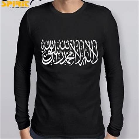 Jual BAJU KAOS LENGAN PANJANG PRIA WANITA KALIMAT TAUHID ISLAM DAKWAH