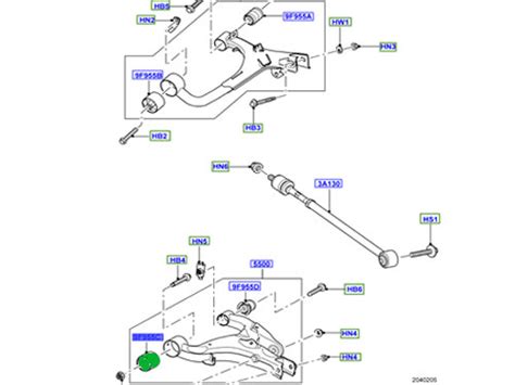 Land Rover Rear Control Arm Bushing Lower Front Range Rover Sport