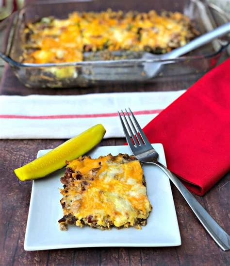 Easy Keto Low Carb Bacon Cheeseburger Casserole Is A Simple Ground Beef Recipe That Res Keto