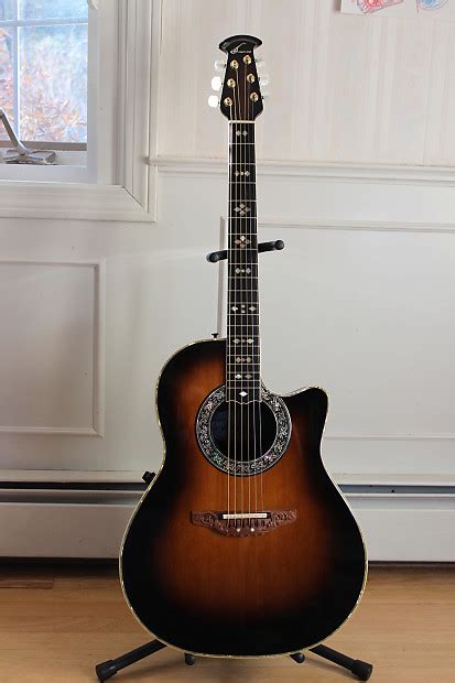 Ovation Custom Legend 1669 Deep Bowl Cutaway 1982 Sunburst Reverb