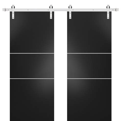 Sturdy Double Barn Door X Inches With Planum Matte Black