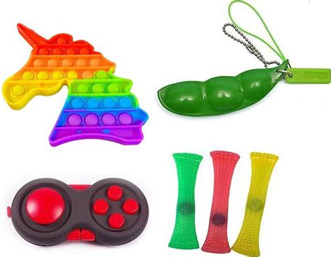 Fidget Toys Pakket Set Pop It Unicorn Regenboog Pop All Up