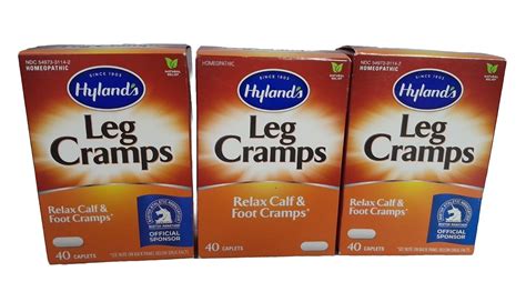 3 Boxes Hyland S Homeopathic Natural Relief LEG CRAMPS Calf Foot