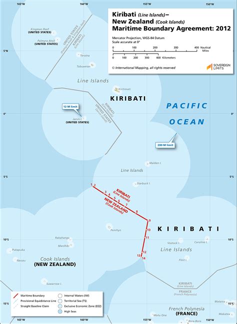 Kiribati Line Islands New Zealand Cook Islands Maritime Boundary