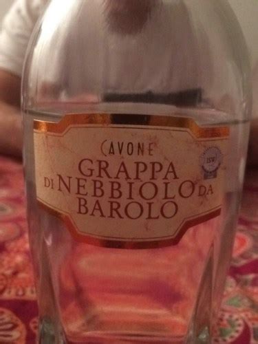 N V Cavone Grappa Di Nebbiolo Da Barolo Vivino US