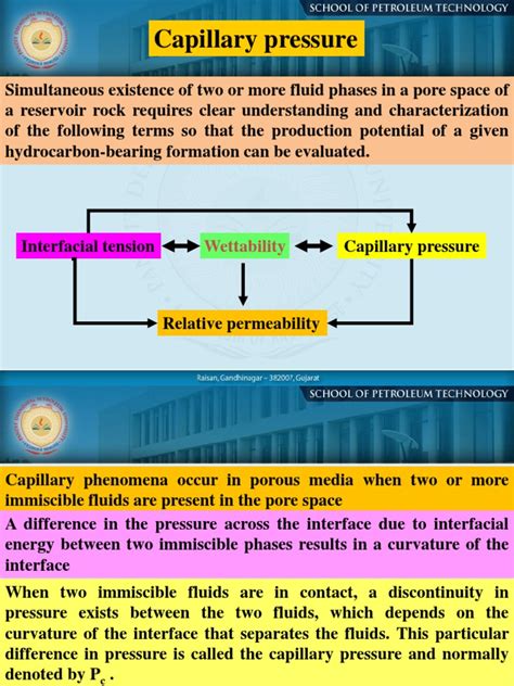 Capillary Pressure | PDF | Porosity | Wetting