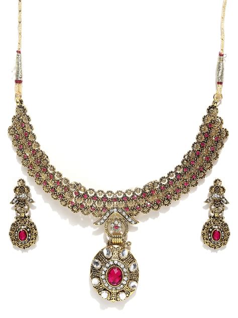 Buy Zaveri Pearls Gold Plated Jewellery Set - Jewellery Set for Women ...