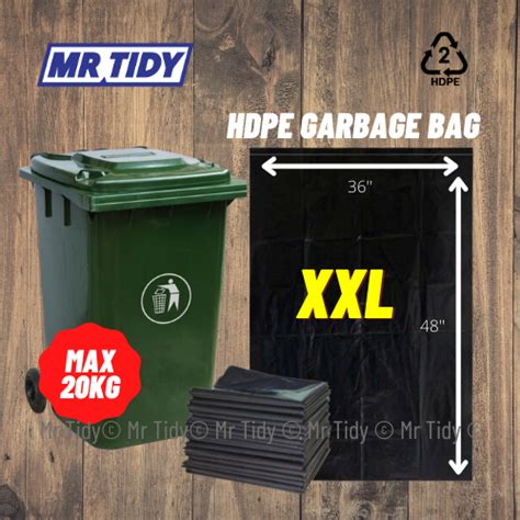 Hdpe 36x48 Xxl Extra Kuat Garbage Bag Heavy Duty 6 Sheetspkt