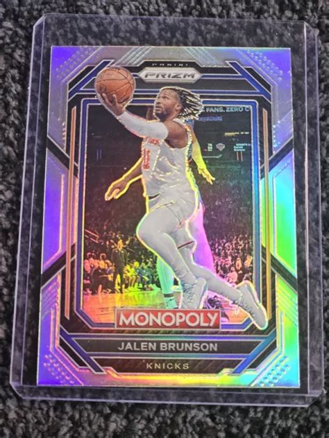 Panini Prizm Monopoly Jalen Brunson Argent Prizm New York