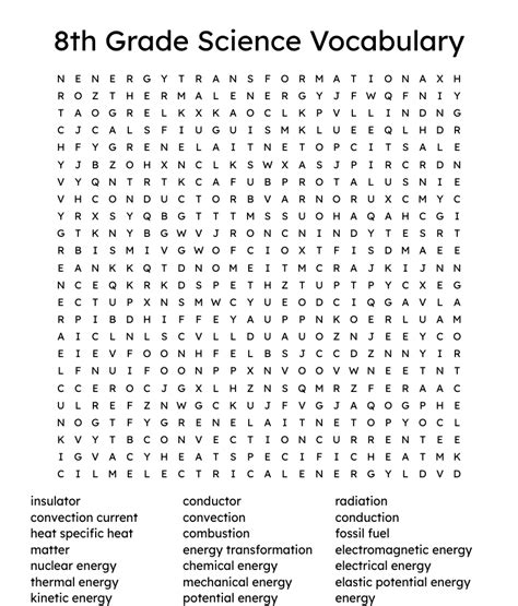 Th Grade Science Word Search Printable Word Search Maker