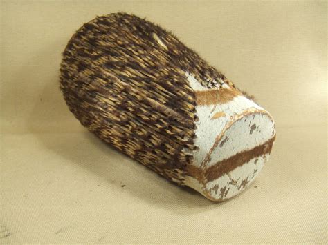 Tribal African Drum Animal Skin Rawhide And Fur Tall Drum Etsy