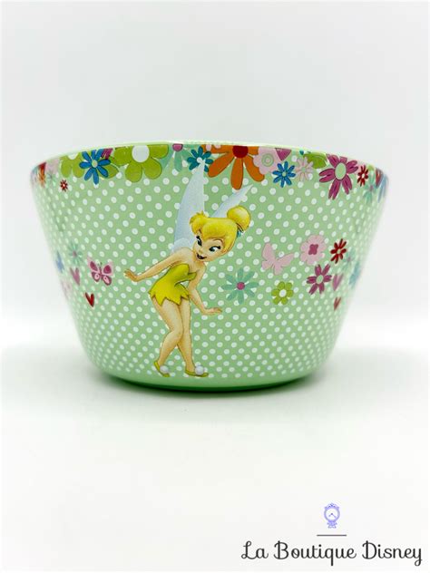 Bol Fée Clochette Tink Disney Store Exclusive mug Peter Pan fleurs pois