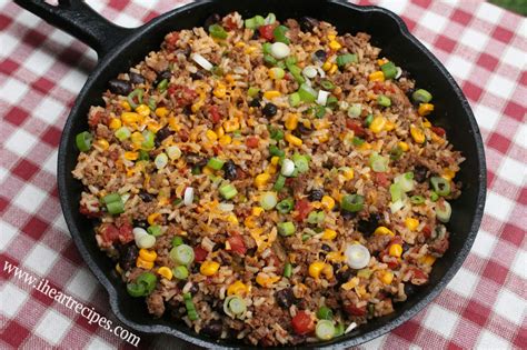 Tex Mex Beef Skillet I Heart Recipes