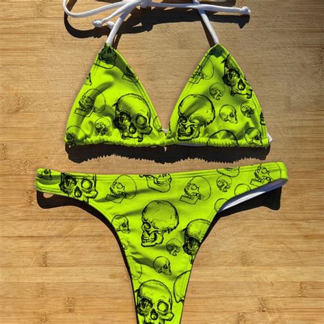 Skull Bikini Etsy