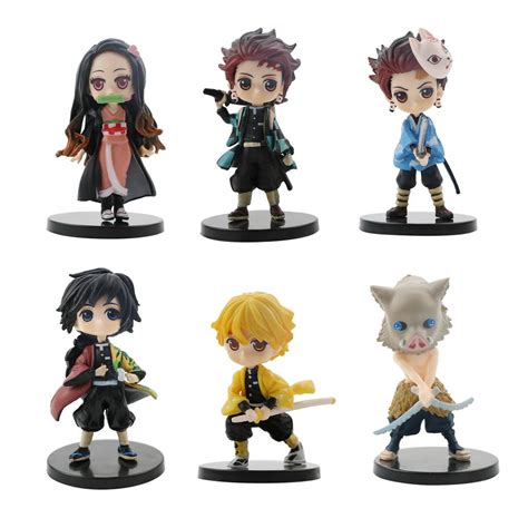 Kaufe Demon Slayer Figur 6pcs Set 7 5cm Anime Kimetsu No Yaiba Q