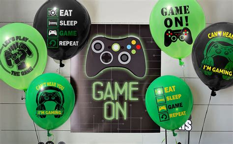 Generic Video Game Party Decorations Green Game On Party Supplies Gaming Happy 8th