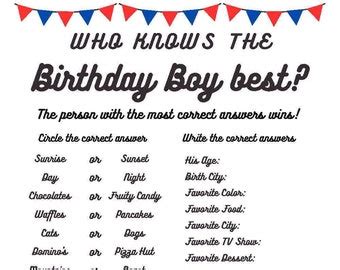 Birthday Game Activity Quiz Who Knows The Birthday Girl Best Quiz