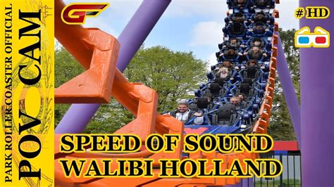 3D Anaglyphe Speed Of Sound On Ride POV CAM Walibi Holland