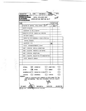 Fillable Online Foia Cia Inter Office Routing Slip Foia Cia Fax Email