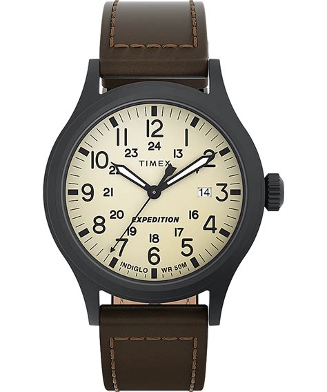 Expedition Scout 40mm Leather Strap Watch Timex EU