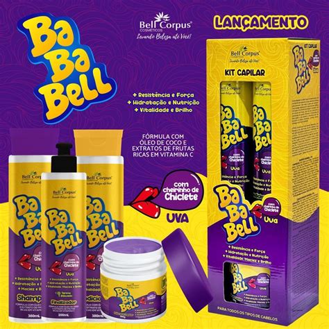 Kit Bababell Uva Bell Corpus Itens Hidrata O De Cabelo Cronograma