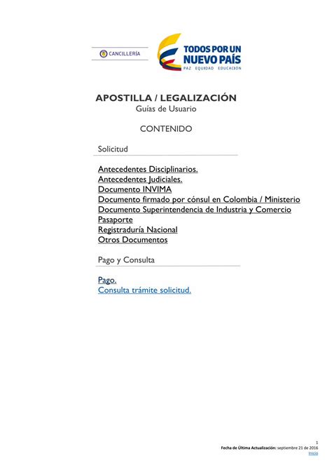 Pdf Apostilla Legalizaci N Ministerio De Relaciones Esta Gu A