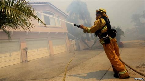 Californian Wildfires Destroy Homes BBC News