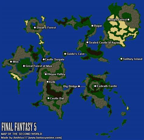 Final Fantasy 5 World Maps