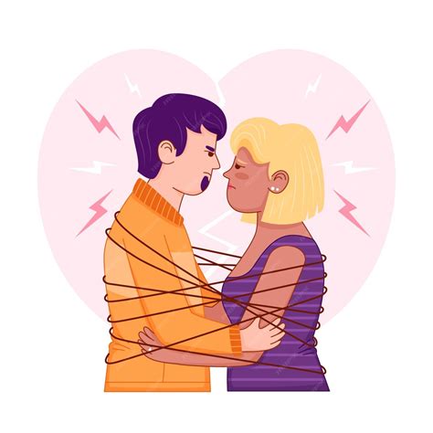 Illustration de relation toxique dessinée à la main | Vecteur Gratuite