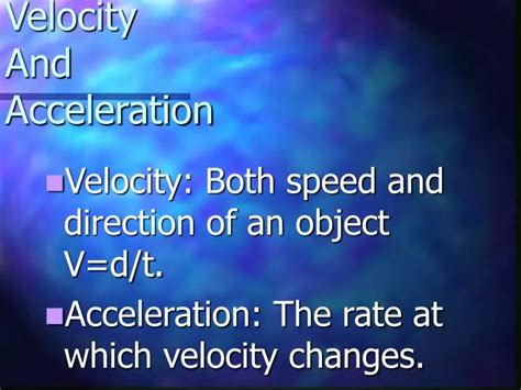 Ppt Velocity And Acceleration Powerpoint Presentation Free Download Id 1215854