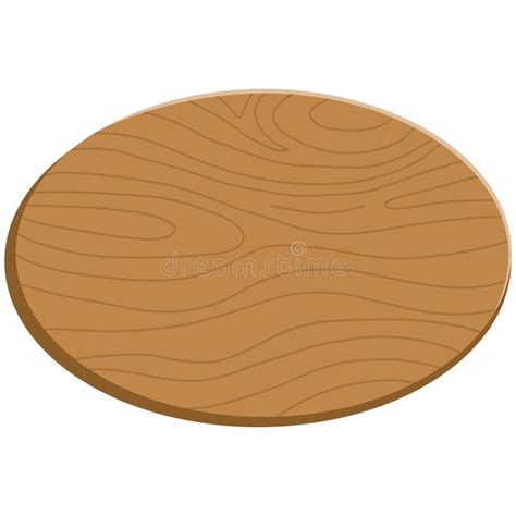 Tablero De Madera Elipse Ovalada Ilustración De Placa De Señalización