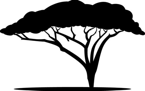 African Tree Icon Vector Illustration African Tree Silhouette For Icon