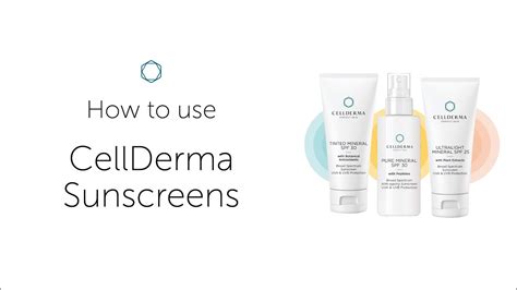 How To Use Cellderma Sunscreens Youtube