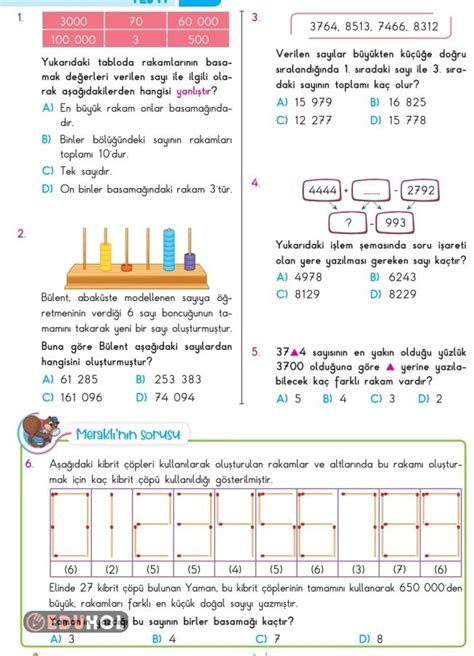 Meraklı 4 Sınıf Matematik 1 Eduhol Ders Videoları İzle Online