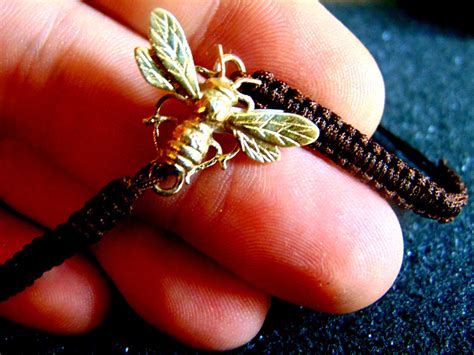 Silver Bee Braceletgold Plated Sterling Silver Honey Bee Etsy