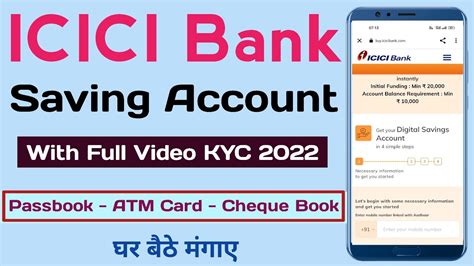 ICICI Saving Account Opening Online 2022 How To Open Account In ICICI