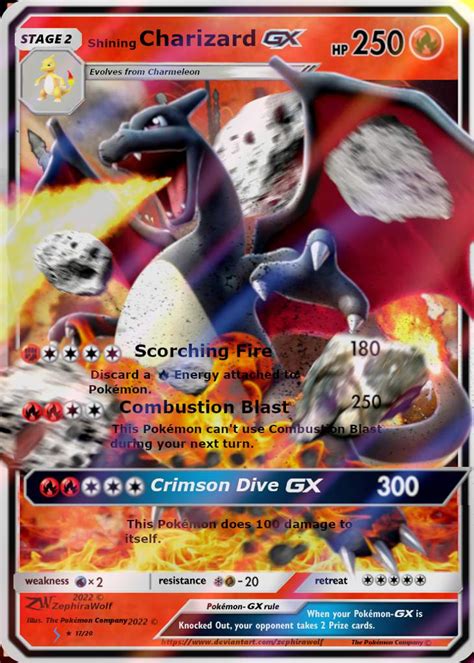 Pok Mon Cards Custom Shining Charizard Gx Pok Mon Amino