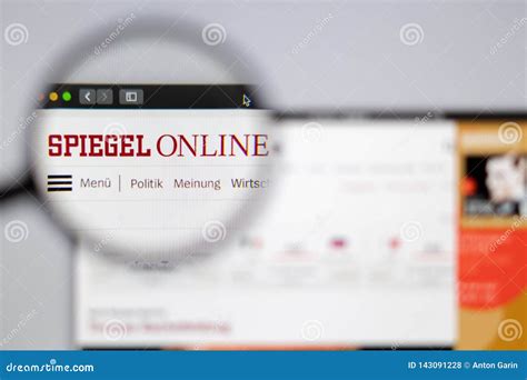 Spiegel Online Logo Visible Through A Magnifying Glass Editorial Stock