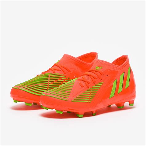 Adidas Predator Edge Fg Para Ni Os Rojo Solar Verde Negro Terreno